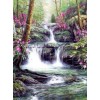 UK STOCK Purple Flower Waterfall