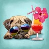 Maryline Cazenave Sunglasses Pug Diamond Painting Kit