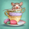 Maryline Cazenave Tea Mouse Diamond Painting Kit