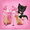 Maryline Cazenave Polkadot Shoe Kitten Diamond Painting Kit