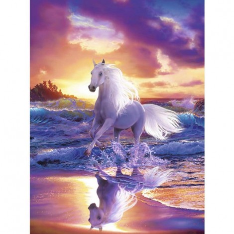 Horse on the Beach Diamond Painting Kit