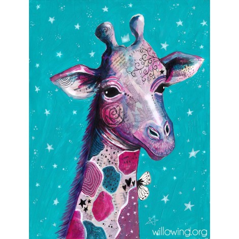 Willowing Arts Giraffe Love Diamond Painting Kit
