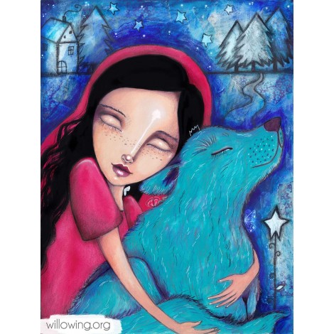 Willowing Arts Little Red Riding Hood Wolf Diamond Painting Kit
