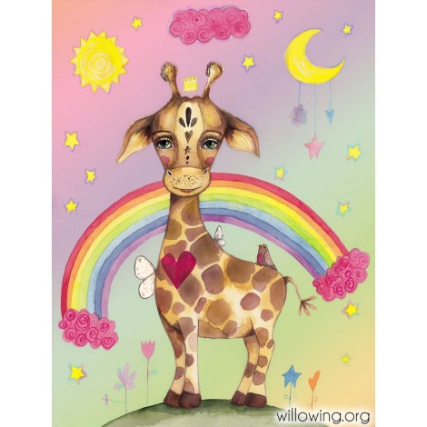 Willowing Arts Sweet Giraffe Diamond Painting Kit
