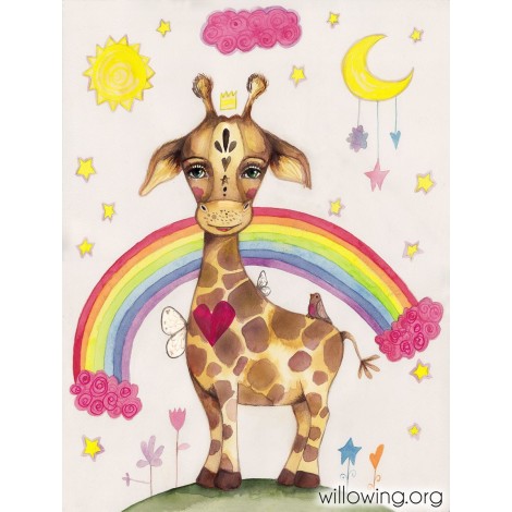 Willowing Arts Sweet Giraffe 2 Diamond Painting Kit